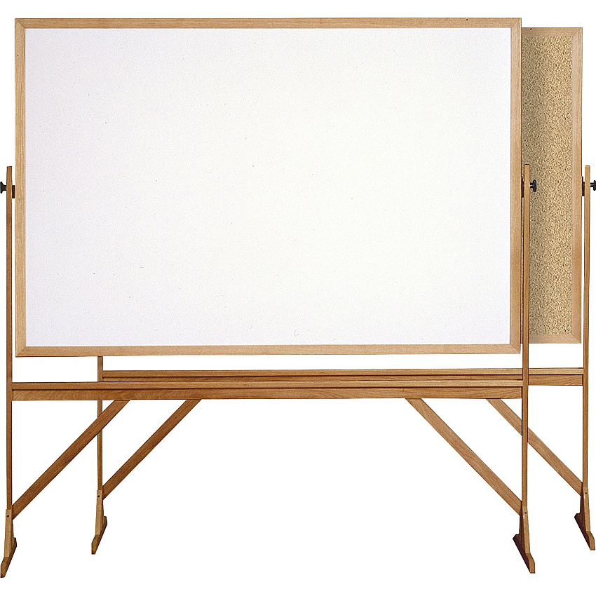 Ghent Reversible Cork Bulletin Board/Whiteboard with Wood Frame (RMK46)