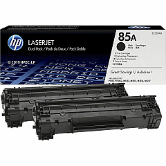 HP 85A 2-pack Black Original LaserJet Toner Cartridges (HEWCE285AD)