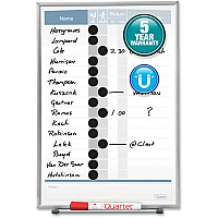 Quartet Matrix 15-employee In/Out Board (QRT33703)