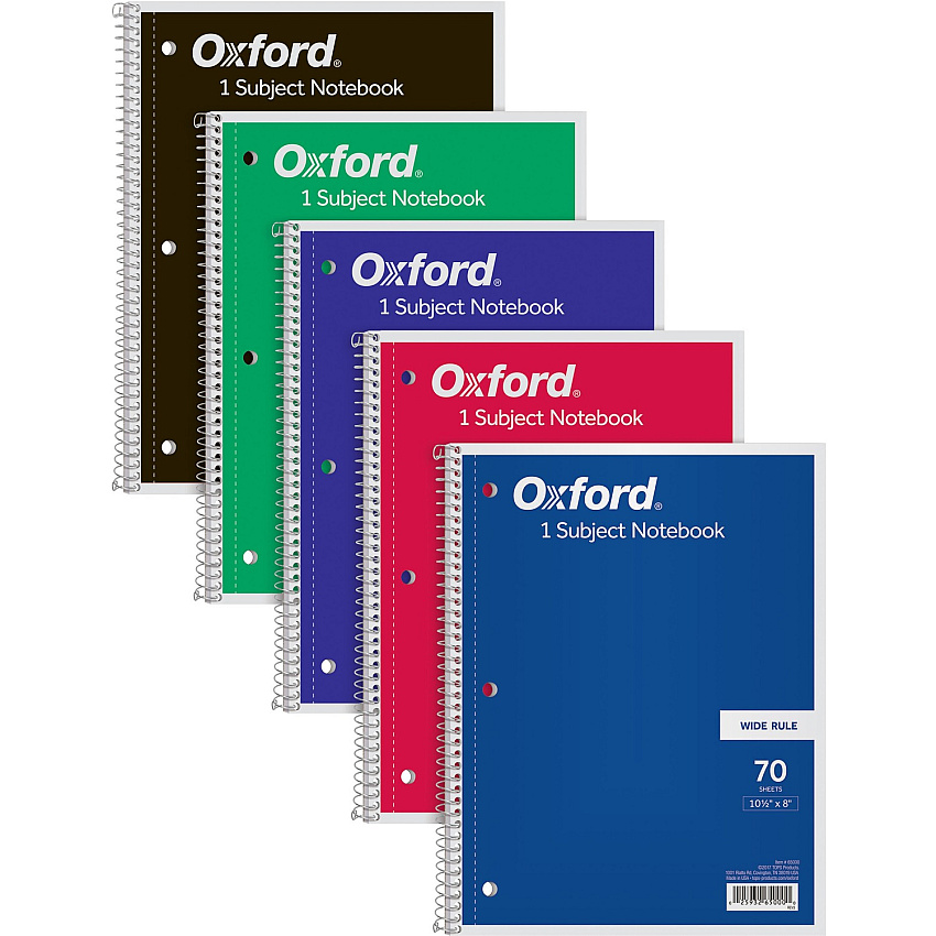 TOPS Wide Rule 1-subject Spiral Notebook (TOP65000)