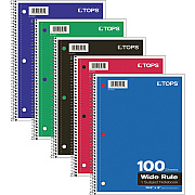 TOPS Wide Rule 1-subject Spiral Notebook (TOP65031)