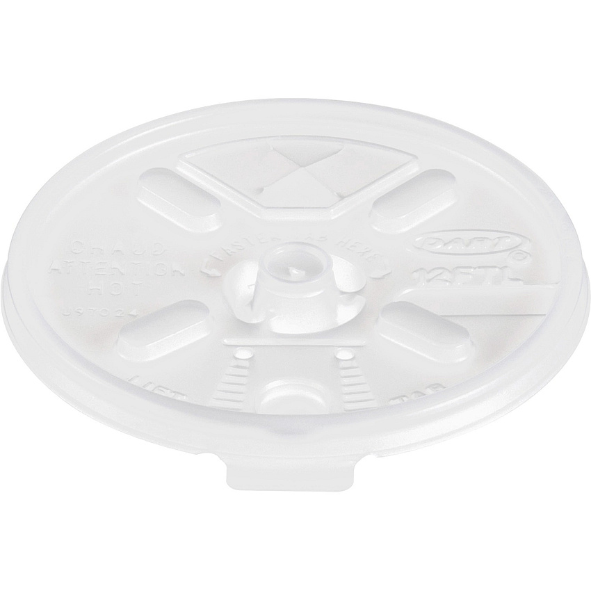 Dart Lift-n-Lock Coffee Cup Clear Lids (DCC12FTLS)