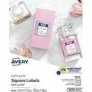 Avery Matte White Square Labels1½" x 1½" (AVE22805)