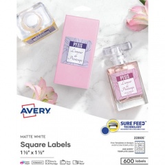 Avery Print-to-the-Edge Easy Peel Square Labels (22805)