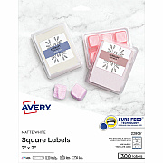 Avery Matte White Square Labels2" x 2" (AVE22806)