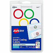 Avery Color-Coding Labels, Removable Adhesive, 1-1/4" Diameter, 400 Labels (05407)
