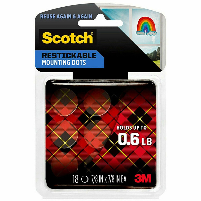Scotch Restickable Mounting Tabs (MMMR105)