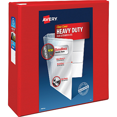 Avery Heavy-Duty View Red 4" Binder (AVE79326)