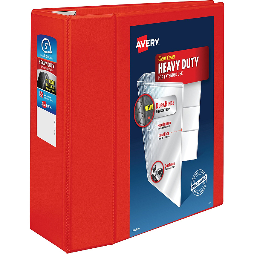 Avery Heavy-Duty View Red 5" Binder (AVE79327)