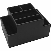 Dacasso Black Leather Desk Supply Organizer (A1048)