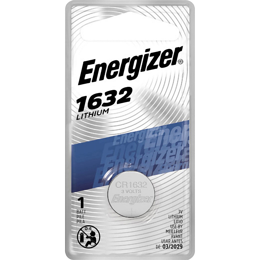 Energizer 1632 Lithium Coin Battery, 1 Pack (EVEECR1632BP)
