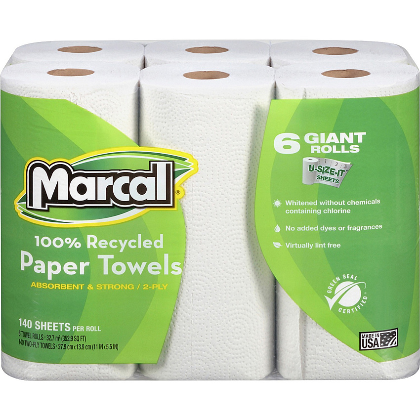 Marcal 100% Recycled Giant Roll Paper Towels (MRC6181PK)