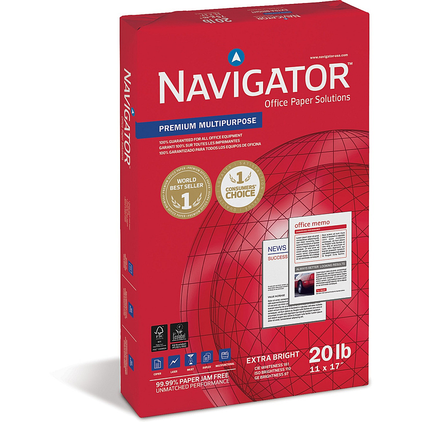 Navigator Premium Multipurpose Trusted Performance Paper - Extra Opacity - White (SNANMP1720)