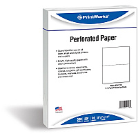 PrintWorks Professional Pre-Perforated Paper for Statements, Tax Forms, Bulletins, Planners & More (PRB04116)