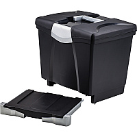 Storex Portable file Box with Drawer (STX61523U01C)