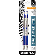 Zebra STEEL 3 Series G-301 Retractable Gel Pen (ZEB41322)