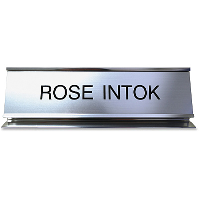 Xstamper Pedestal Aluminum Desk Sign (K51)
