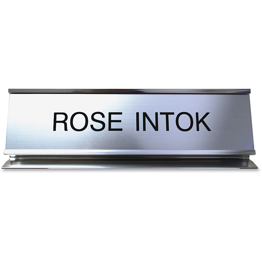 Xstamper Pedestal Aluminum Desk Sign (K51)