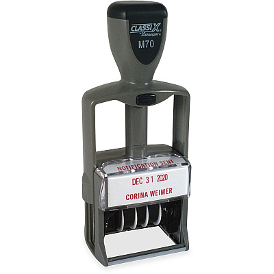 Xstamper ClassiX Self-inking Plastic Date Stamp (M70)