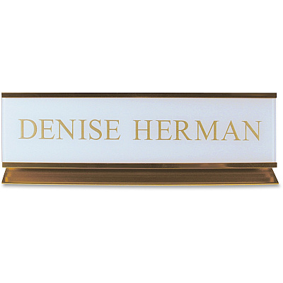 Xstamper Pedestal Aluminum Desk Sign (K50)