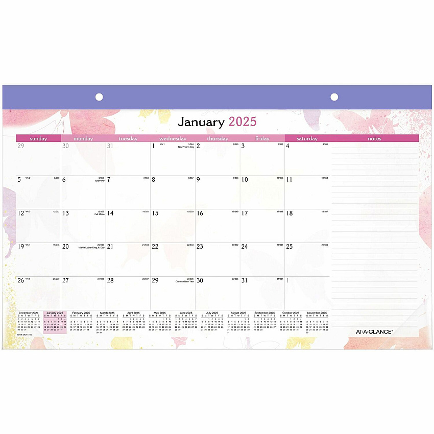 At-A-Glance WatercolorsDesk Pad Calendar (SK91705)