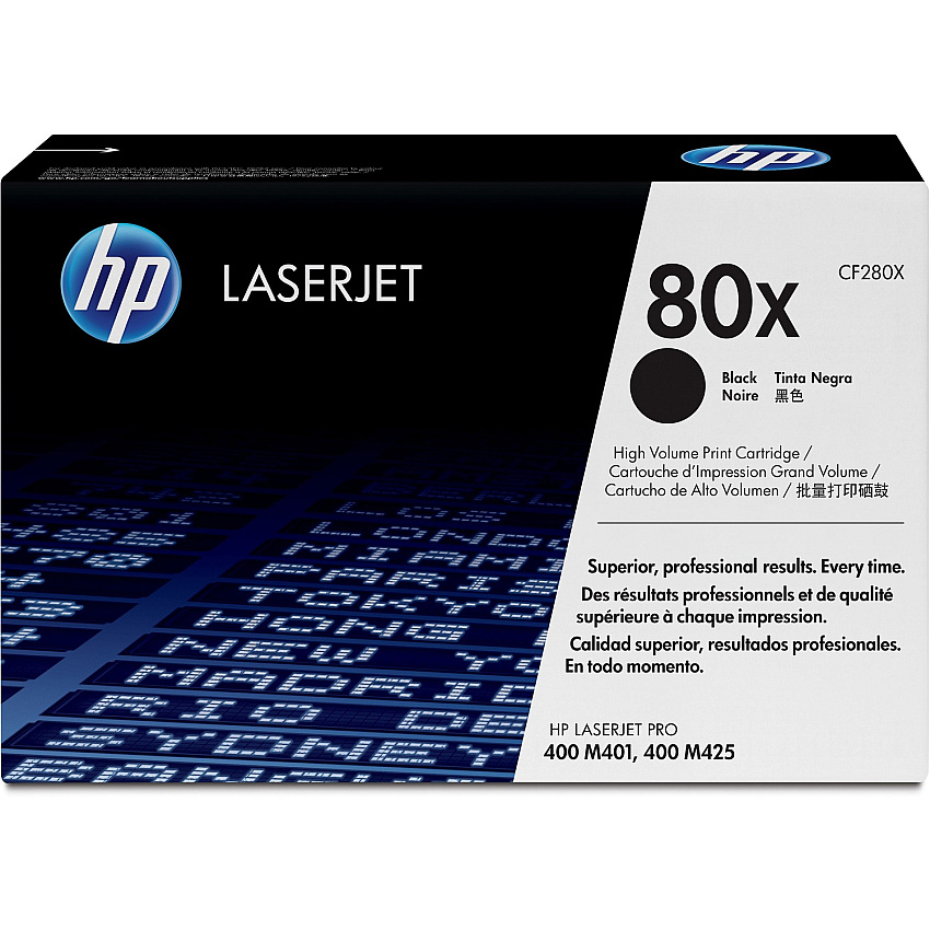 HP 80X Original Laser Toner Cartridge - Black - 1 Pack (HEWCF280X)