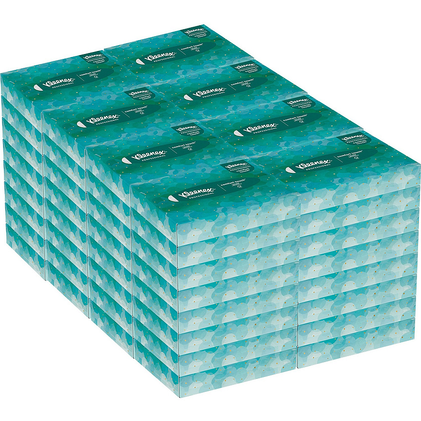 Kleenex Professional Facial Tissue in Flat Tissue Boxes (KCC21195)