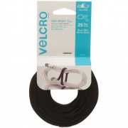 Velcro ONE-WRAP Ties 8in x 1/4in Ties Black 25 ct (91141)