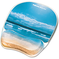 Fellowes Photo Gel Mouse Pad Wrist Rest with Microban (9179301)
