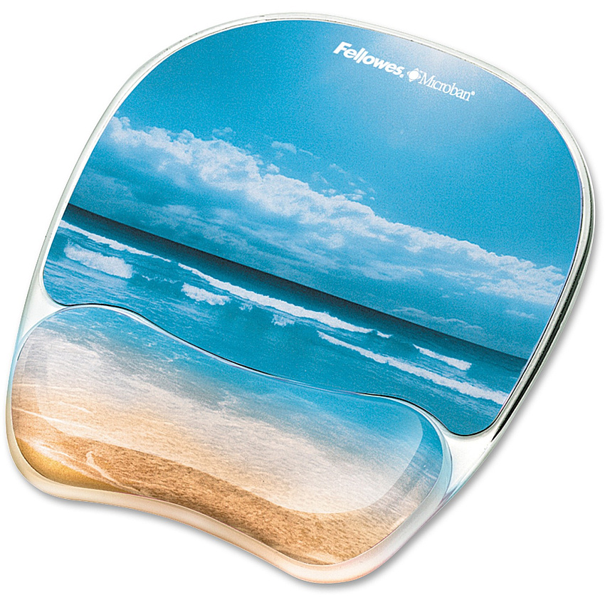 Fellowes Photo Gel Mouse Pad Wrist Rest with Microban (9179301)