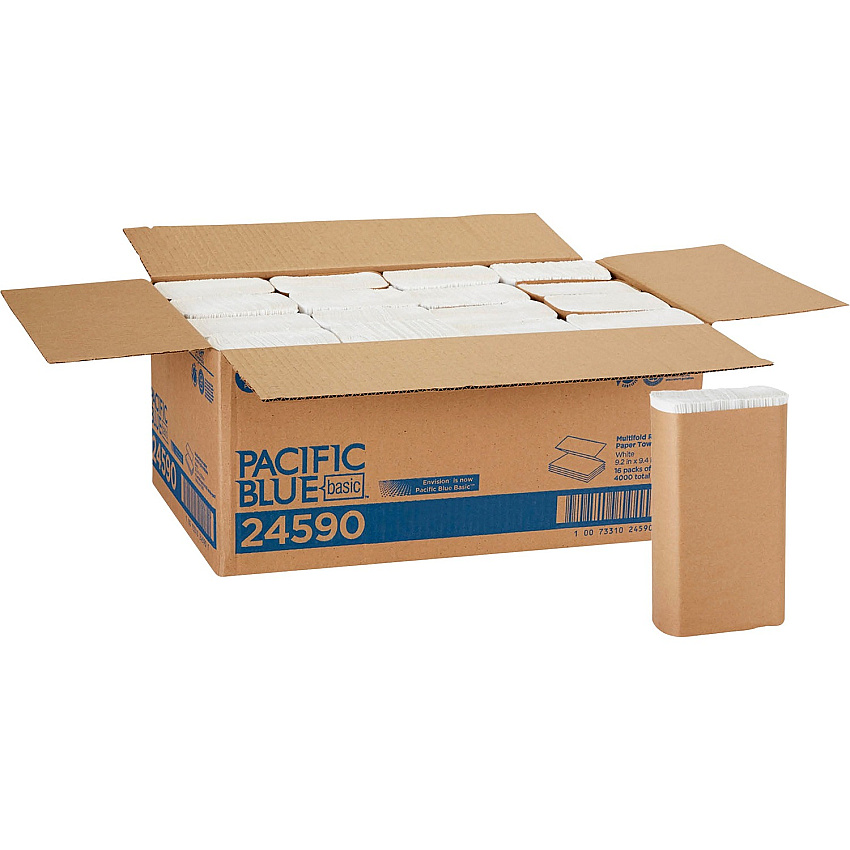 Pacific Blue Basic Recycled Multifold Paper Towels (GPC24590)