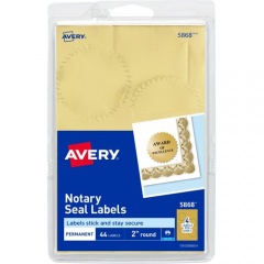Avery Printable Gold Foil Notarial Seals (05868)