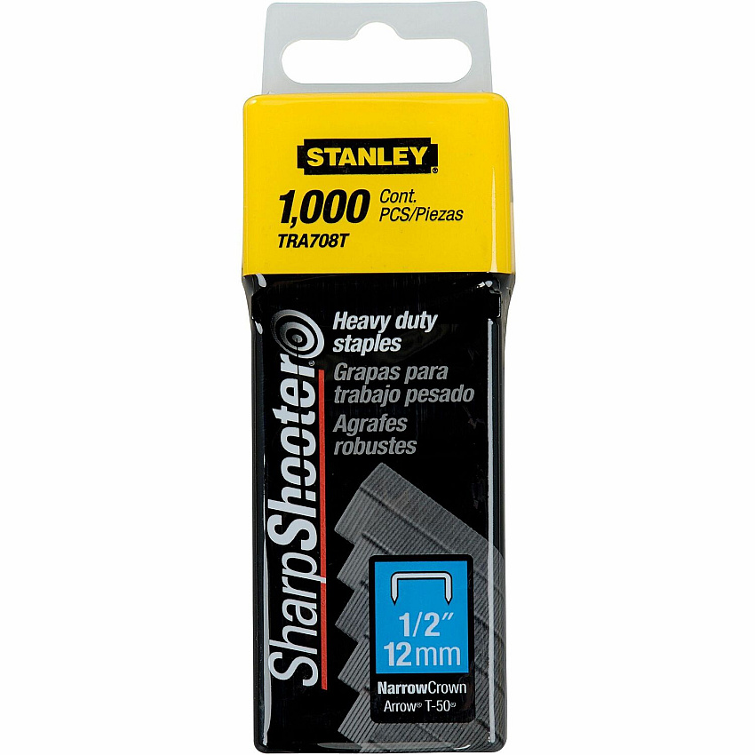Stanley SharpShooter Heavy-Duty 1/2" Staples (BOSTRA708T)