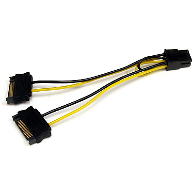 StarTech Sata To 6 Pin Pcie Power Cable Adapter (SATPCIEXADAP)
