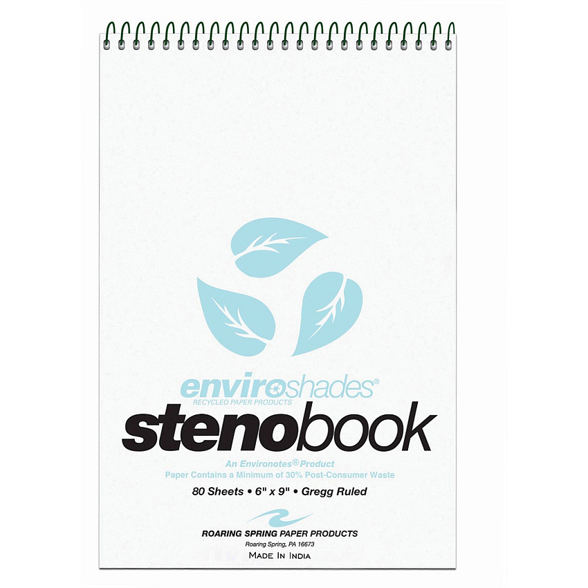 Roaring Spring Enviroshades Recycled Spiral Steno Memo Book (ROA12284)
