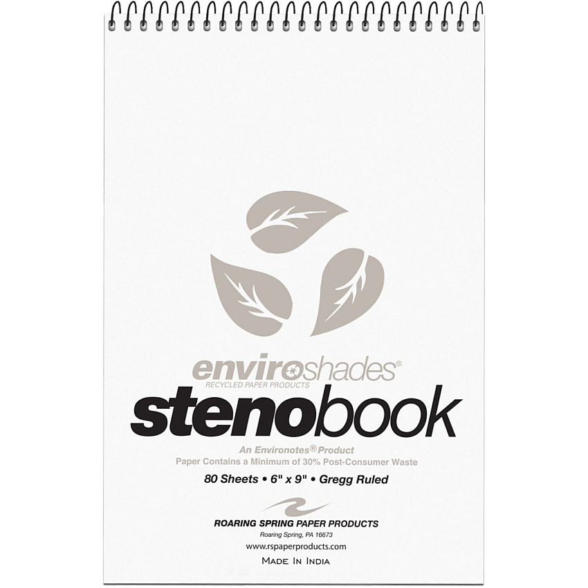 Roaring Spring Enviroshades Recycled Spiral Steno Memo Book (ROA12274)