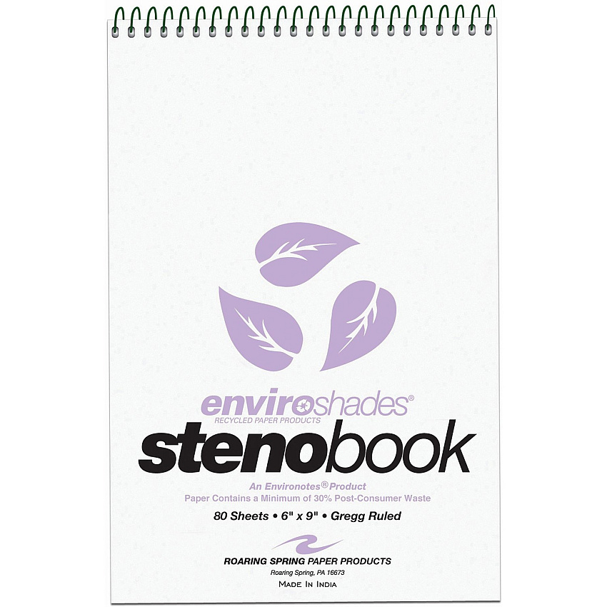 Roaring Spring Enviroshades Recycled Spiral Steno Memo Book (ROA12264)