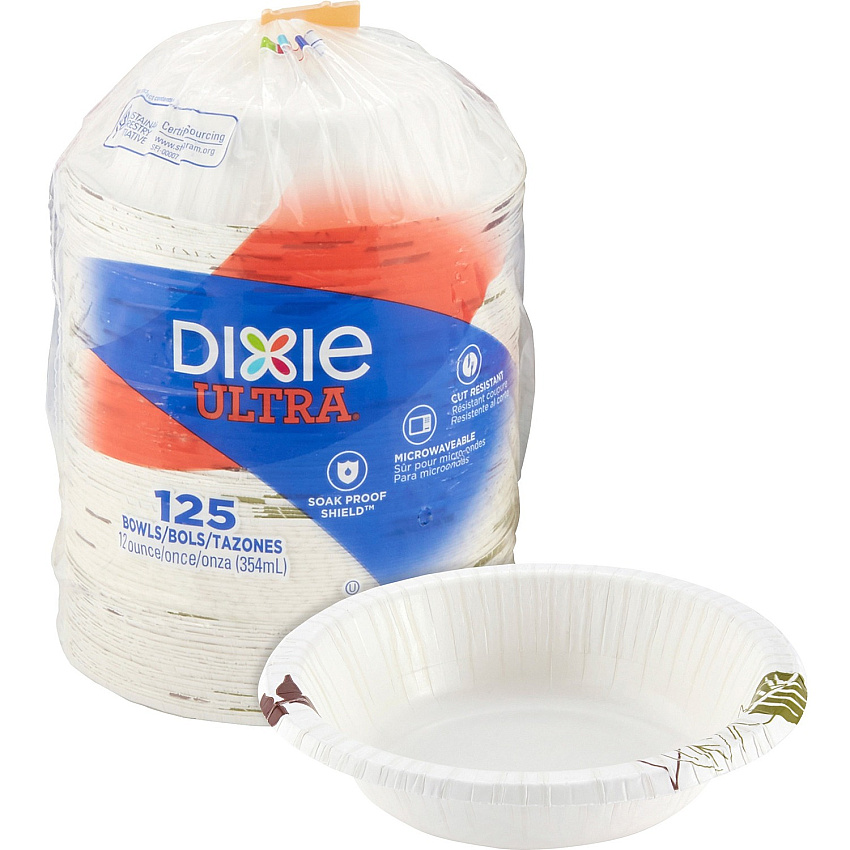 Dixie Ultra Pathways 12 oz Heavyweight Paper Bowls by GP Pro (DXESXB12WSPK)