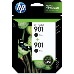 HP 901 2-pack Black Original Ink Cartridges (CZ075FN)