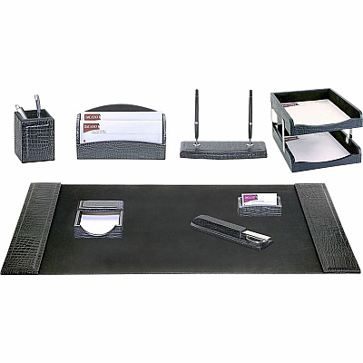 Dacasso Avellino Crocodile 9-Piece Desk Set (D2220)