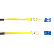 Black Box Os2 9/125 Singlemode Fiber Optic Patch Cable - Ofnr Pvc, Lc To Lc, Yellow, 5-m (16.4-ft.) (FOSM005MLCLC)