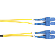 Black Box Os2 9/125 Singlemode Fiber Optic Patch Cable - Ofnr Pvc, Sc To Sc, Yellow, 5-m (16.4-ft.) (FOSM005MSCSC)