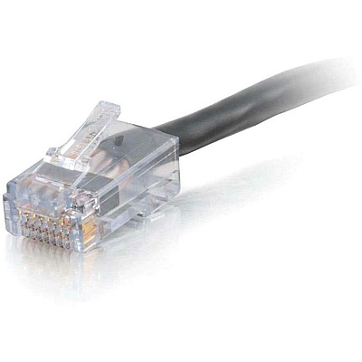 C2G 50ft Cat6 Non-booted Pln Cbl-blk (15301)