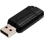 Verbatim 32GB PinStripe USB Flash Drive - Black (VER49064)