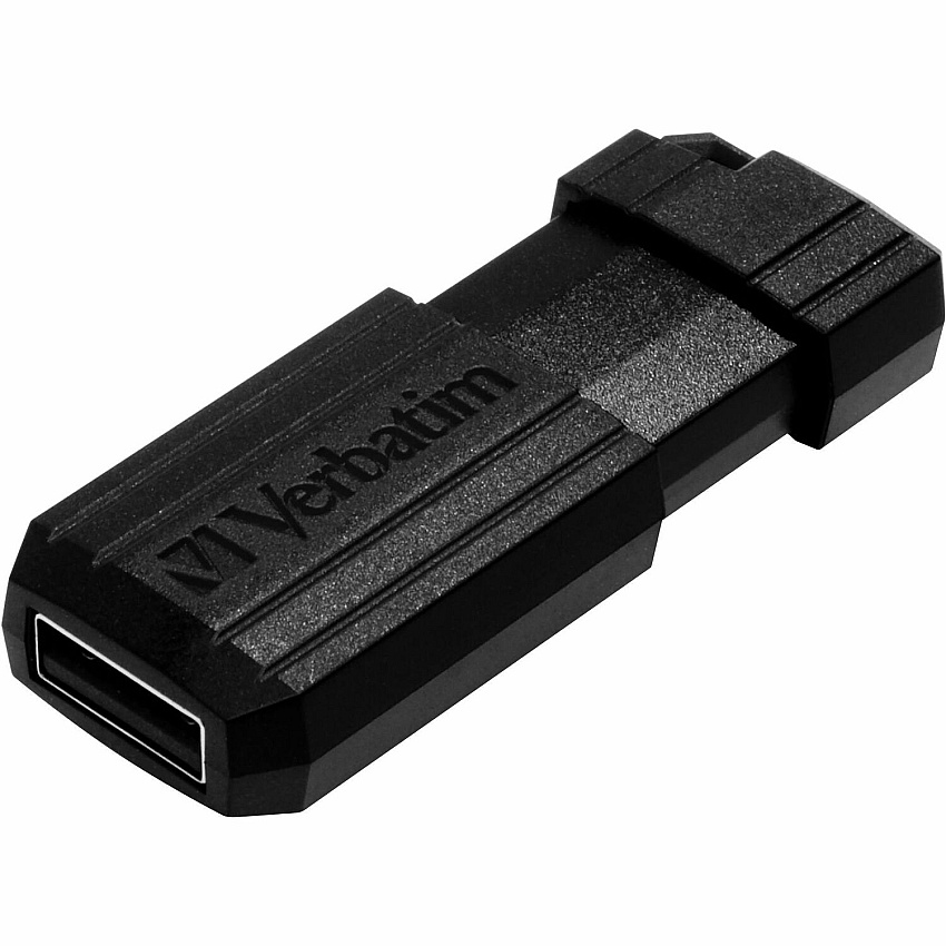 Verbatim 16GB Pinstripe USB Flash Drive - Black (VER49063)