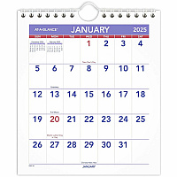 AT-A-GLANCE Mini Monthly Wall Calendar with Fold-Out Easel, 7 x 8, White Sheets, 12-Month (Jan to Dec): 2026 (PM528)