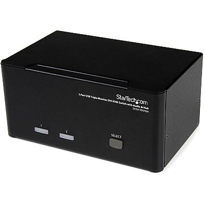 StarTech 2 Port Triple Monitor Dvi Usb Kvm (SV231TDVIUA)