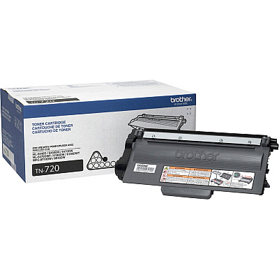 Brother Genuine TN720 Mono Laser Black Toner Cartridge