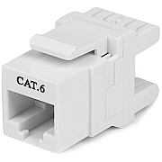 StarTech 180 Cat 6 Keystone Wall Jack - White (C6KEY110SWH)