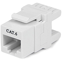 StarTech 180 Cat 6 Keystone Wall Jack - White (C6KEY110SWH)